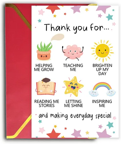 Miniatura 7 de YiKaLus Linda Tarjeta de Agradecimiento para Maestros, Excelentes Regalos de Agradecimiento para Maestros para Hombres y Mujeres, Tarjeta