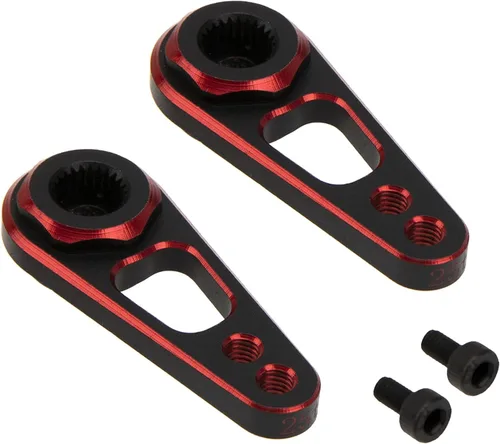 Paquete de 2 bocinas Vgoohobby de aleación de aluminio a control remoto de doble agujero 25T para servo de dirección compatible con Recat Axial