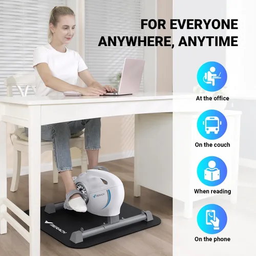 Miniatura 2 de Pedal de bicicleta para debajo del escritorio, mini bicicleta de ejercicio magnética silenciosa con aplicación MERACH para recuperación de brazos