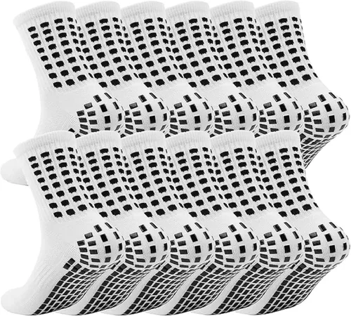 fjberrtsat Calcetines para hombre de fútbol sin deslizamiento, antideslizantes, para fútbol y baloncesto, con almohadillas antideslizantes para
