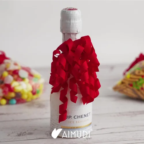 Miniatura 9 de AIMUDI Lazos rizados rojos de 4 pulgadas, lazos de cinta rizada autoadhesivos, lazos para envolver regalos, cinta de grogrén, lazos para bolsas