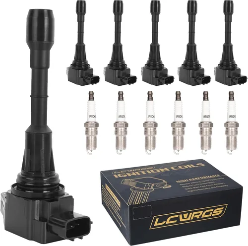 Juego de 6 paquetes de bobinas de encendido y bujías Compatible con 3.5 V6 Nissan Murano Maxima Altima Pathfinder Infiniti G35 EX35 JX35 2009 2010