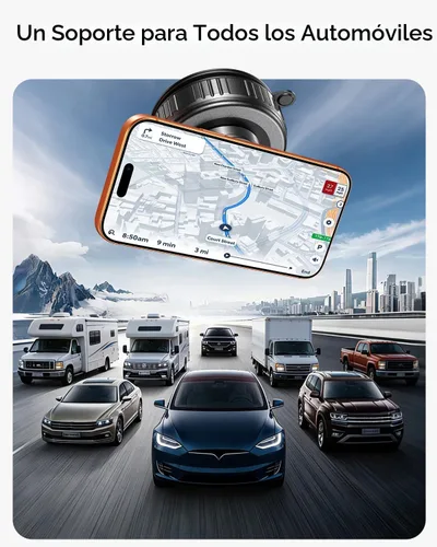Miniatura 7 de 【Actualizado】Soporte de automóvil Magsafe [119 libras de succión y metal] Soporte magnético ajustable de 360° para tu automóvil, soporte al vacío