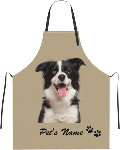 Miniatura 19 de Delantal personalizado para hombres y mujeres, delantal ajustable unisex con bolsillos, delantales personalizados para cocinero y chef