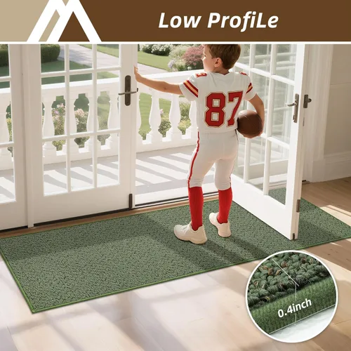 Miniatura 6 de COSY HOMEER Alfombra de pasillo de 2 pies 7 x 10 pies, antideslizante, lavable, absorbente, resistente a las manchas, alfombra para pasillo, entrada