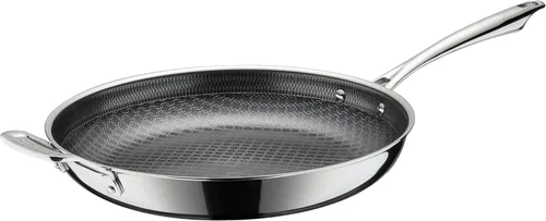 Miniatura 12 de Cuisinart FusionElite+ Juego de utensilios de cocina antiadherentes de acero inoxidable de tres capas, juego de cocción de sartenes de 6 piezas