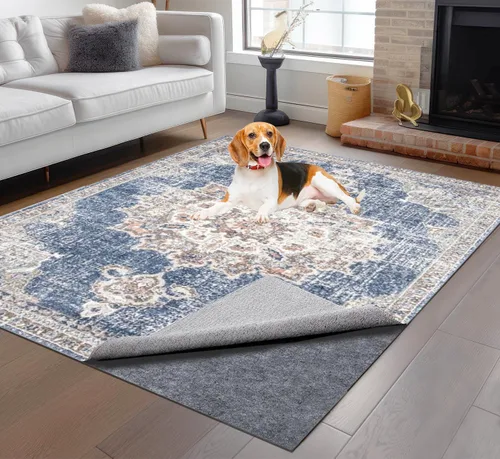 Almohadillas antideslizantes de 8 x 10 pies, 100% impermeables, extra grandes, antideslizantes para todos los pisos y acabados, alfombra protectora