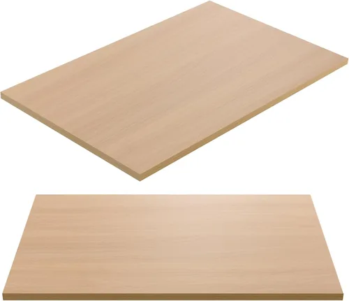 Miniatura 10 de Kaboon Mesa universal de 24 x 24 pulgadas, paquete de 2, solo encimera reversible de melamina, uso doméstico o comercial en interiores, 1 pulgada