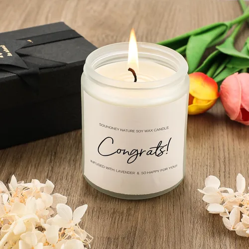 Miniatura 4 de SOUHONEY Regalos de Felicitación para Mujeres - Regalos de Promoción para Mujeres en el Trabajo - Vela de Regalo para Nuevo Trabajo - Regalo