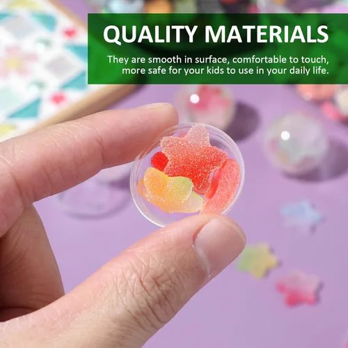 Miniatura 8 de COHEALI Cápsulas redondas pequeñas y translúcidas: 200 unidades de máquinas expendedoras de 1.1 pulgadas, envases vacíos de plástico para máquina