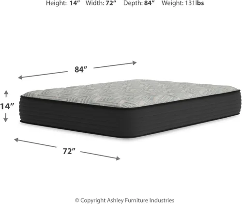 Miniatura 2 de Diseño de firma de Ashley - Colchón híbrido de 10 pulgadas tamaño individual Comfort Plus con soporte lumbar, espuma viscoelástica de gel, libre