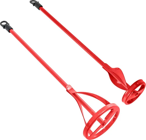 TCP Global Accesorio mezclador de pintura (juego de 2) – Mezclador de paletas de taladro de 15.5 y 14 pulgadas con ejes hexagonales de 3/8 y 5/16