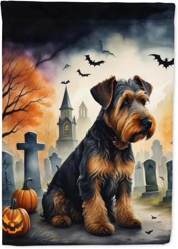 Miniatura 30 de Caroline's Treasures DAC2011GF - Bandera decorativa para jardín de Halloween con diseño de beagle para jardín, jardín, jardín, jardín, multicolor