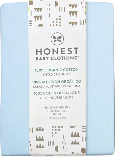 Miniatura 2 de HonestBaby Paquete de 2 sábanas bajeras para cuna Paquete de 2 - Azul claro