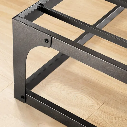 Miniatura 5 de Somier de cama individual Mellow 9 pulgadas, con base de colchón de láminas de acero resistente Negro