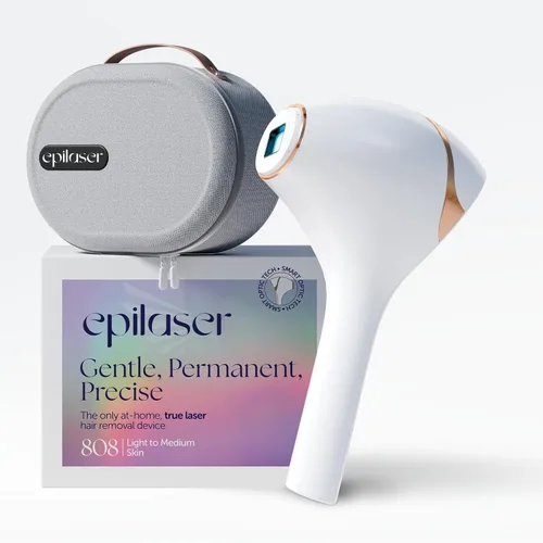 Epilaser - Dispositivo de depilación láser para piel clara, seguro, inteligente, indoloro y permanente para cara, cuerpo, línea de bikini