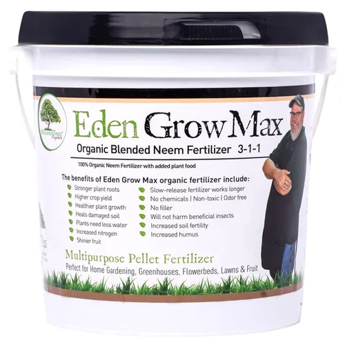 Miniatura 12 de Eden - Pastel de neem 100% orgánico, para huerta, árboles frutales, rosas y plantas de interior o exterior, con certificación OMRI (5 libras)