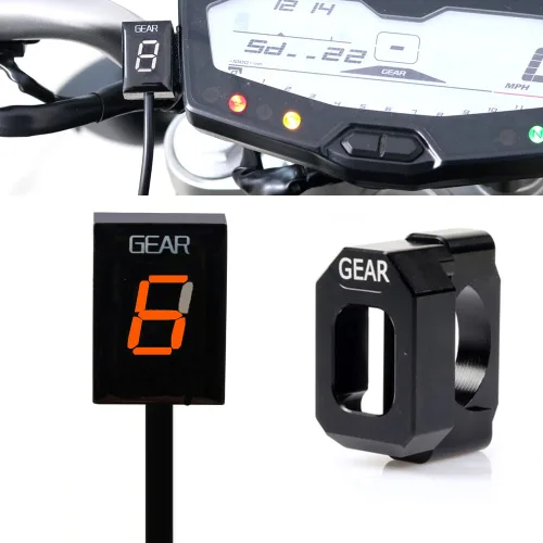 Miniatura 8 de Impermeable 1-6 velocidades LED Indicador digital de engranajes Medidor de pantalla para Yamaha FZ6 FZ6R FZS600 FZS1000 Fazer XJ6 YZF-R6 R6S R1 FZ8