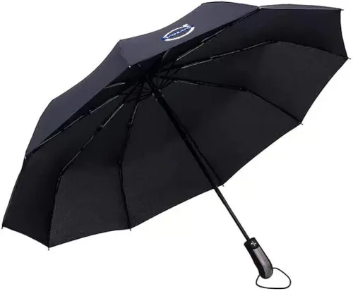 Miniatura 2 de NEEARI Paraguas UV resistente al viento compatible con Volvo 10 varillas, paraguas automático de apertura y cierre, secado rápido, impermeable