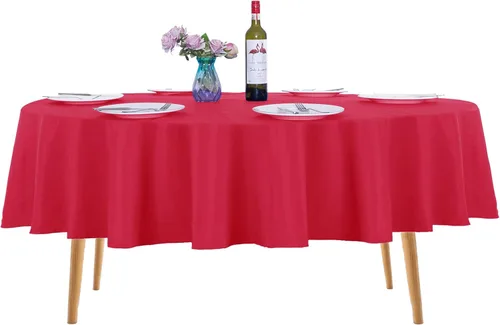 Miniatura 74 de Ascoza Paquete de 2 manteles rectangulares blancos de 60 x 84 pulgadas, tela de poliéster de 4 pies, para bodas, banquetes, restaurantes y fiestas