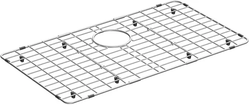 Miniatura 15 de Protector de rejilla de fregadero Rejilla inferior de acero inoxidable para fregadero de cocina Rejilla de fregadero con drenaje central Protector