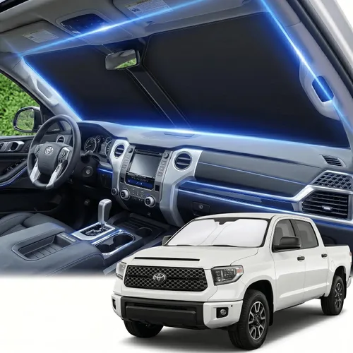 Miniatura 80 de Parasol para parabrisas Rivian R1S/R1T 2022-2024 2025 2026, parasol para ventana frontal, ajuste personalizado, accesorios R1S, visera solar