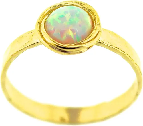 Miniatura 67 de Anillo de oro de piedras preciosas, anillo de piedra chapada en oro de 14 quilates, anillo de piedra apilable, anillo de oro de piedra pequeña