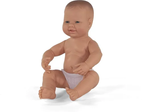 Miniatura 8 de Miniland Muñeco 15 3/4'' Niño Hispano Recién Nacido - Hecho en España, Anatómicamente Correcto, Calidad