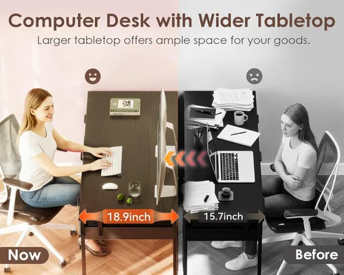 Miniatura 5 de Casaottima Escritorio pequeño para computadora de 40 pulgadas con 6 cajones, escritorio de almacenamiento reversible para oficina en casa, mesa