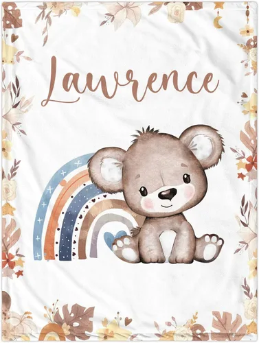 Miniatura 28 de Manta de Bebé Personalizada para Niños, Manta de Bebé Personalizada con Nombre Súper Suave Mantas con Nombre Personalizadas para Niños, Mantas