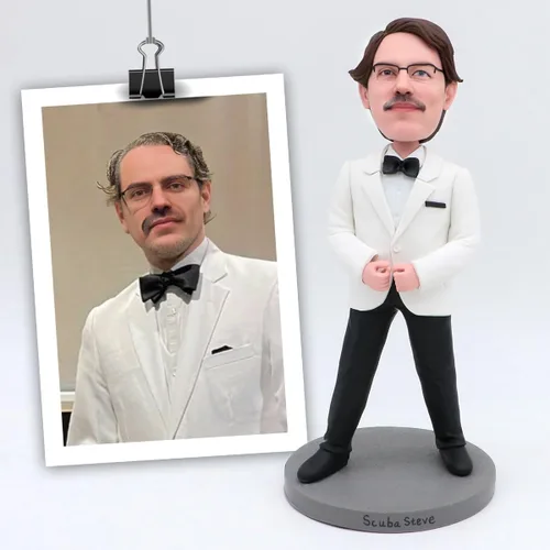 Miniatura 15 de AlOU AlOU Estatuillas personalizadas de 15 cm Bobbleheads para el Día del Padre, Día de la Madre, Padres, Jefe, Colegas, Familia y Amigos