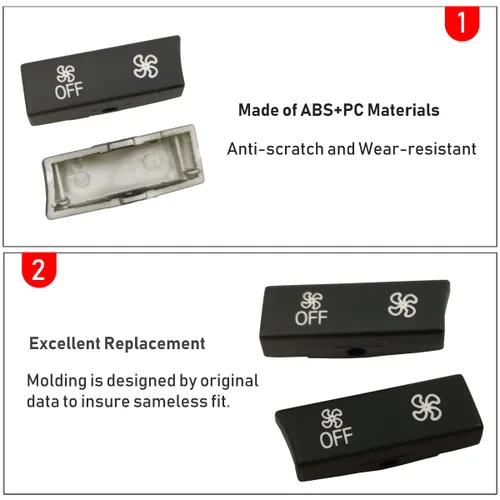 Miniatura 5 de Jaronx Compatible con el botón de CA de velocidad del ventilador de control de clima BMW, repuesto para 5 pies F07/F10,6 pies F06/F12/F13,7 pies