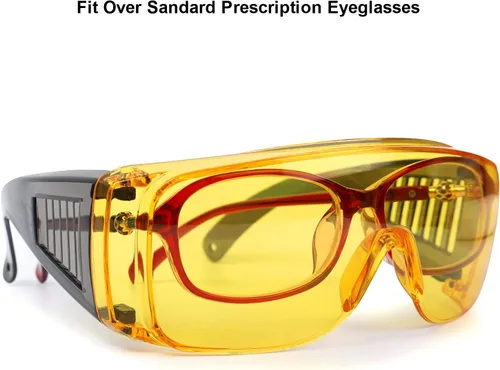 Miniatura 6 de Gafas de Tiro Sobre Anteojos, Gafas de Seguridad Antivaho Sobre Anteojos de Prescripción OTG Lentes amarillos