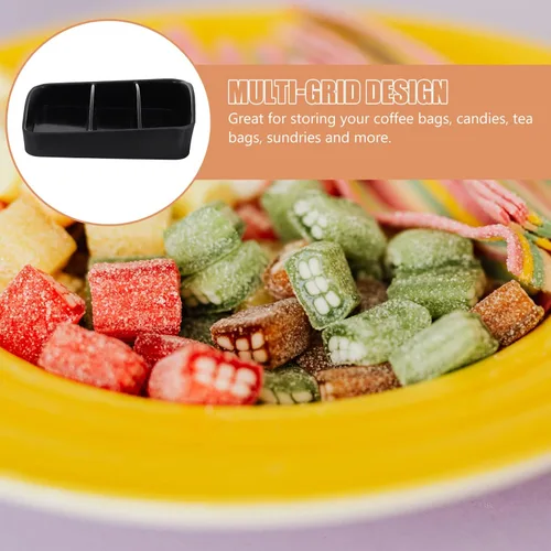 Miniatura 5 de Caja de almacenamiento para barra de café, soporte para estación de café, bolsas de té, organizador de paquetes de azúcar, edulcorante, 3 soportes