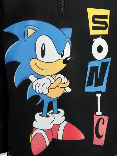 Miniatura 4 de SEGA Sonic the Hedgehog - Sudadera de forro polar con media cremallera para niños pequeños y grandes