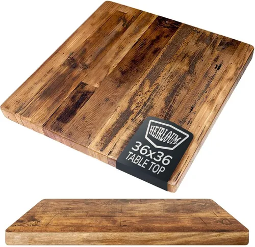 Miniatura 20 de Mesa de madera recuperada, pieza de madera reciclada rústica perfecta para cocinas, comedor y mesas auxiliares