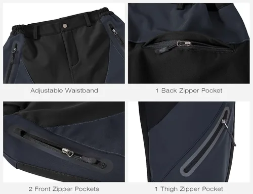 Miniatura 5 de Rdruko Pantalones de nieve para mujer, impermeables, aislados, con forro polar, térmico, para esquí, senderismo, snowboard