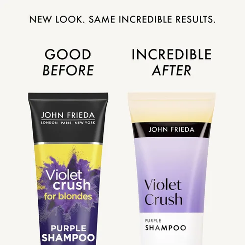 Miniatura 2 de John Frieda Violet Crush - Champú morado para cabello rubio, champú tonificante neutralizante de latón para rubio fresco, rubio brillante, 8.3 onzas