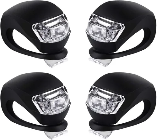 Miniatura 8 de Malker Luz de Bicicleta Delantera y Trasera Juego de Luces LED de Silicona para Bicicleta - Faro Delantero y Luz Trasera de Bicicleta, Impermeables