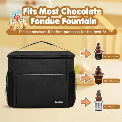 Miniatura 4 de Bolsa de almacenamiento para máquina de fuente de chocolate, compatible con la máquina eléctrica Nostalgia de 3/4 niveles para fondue de chocolate