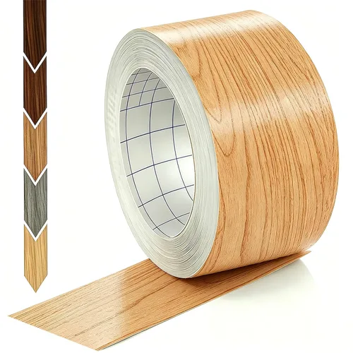 Miniatura 8 de GSCIT Club Banda de Borde de Abedul, rollo de 1 1/2 pulgadas x 25 pies de Banda de Borde de Chapa Preencolada Flexible, Banda de Cinta de Madera Real