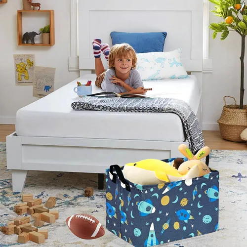 Miniatura 4 de Cesta de almacenamiento impermeable para bebé, organizador de juguetes, cubos de guardería para mujeres y niños, cesta para organizar el hogar, Nave