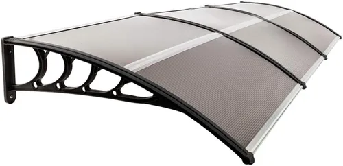 Miniatura 5 de Toldo para ventana, cubierta de policarbonato para exteriores, puerta delantera al aire libre, patio, protección contra la lluvia, nieve, luz solar