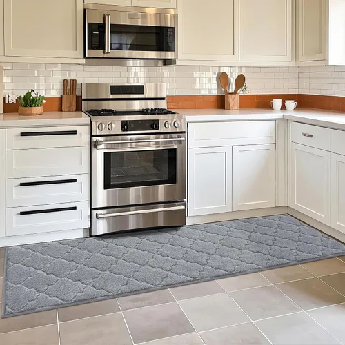 Miniatura 62 de COSY HOMEER Alfombras suaves de cocina [2 piezas] para el frente del fregadero súper absorbentes, tapetes y tapetes de cocina de 20 x 30 pulgadas/20