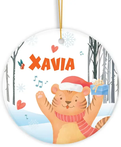 Miniatura 18 de Adorno de muñeco de nieve personalizado, muñeco de nieve de Papá Noel, adorno de Navidad con nombre personalizado, lindo adorno de muñeco de nieve