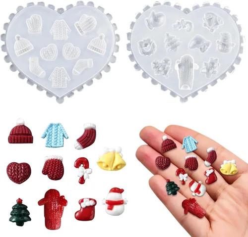 Miniatura 10 de Moldes de Silicona de Resina con Letras Mini Pequeñas Lindos Moldes de Letras Micro para Casa de Muñecas Moldes de Fundición de Epoxi para Bricolaje