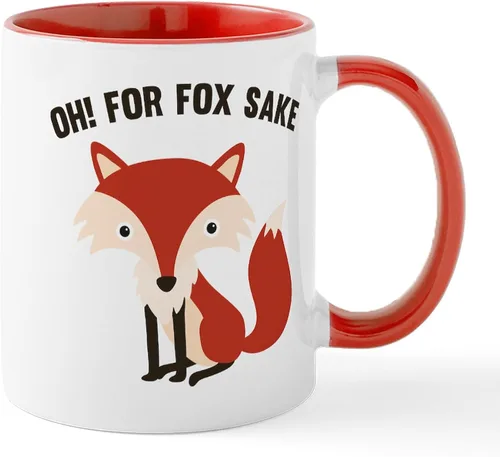 Miniatura 16 de CafePress Taza de café de cerámica For Fox Sake de 11 oz (11.0 fl oz)