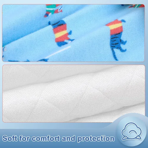 Miniatura 4 de MooMoo Baby Ropa interior de entrenamiento para niños y niñas, pantalones de entrenamiento absorbentes para niñas 2T-7T Azul (paquete de 8)