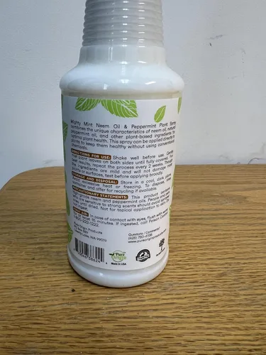 Miniatura 8 de Mighty Mint Spray nutritivo para plantas de aceite de neem y menta, brillo natural de hojas para uso en interiores y exteriores, fórmula a base