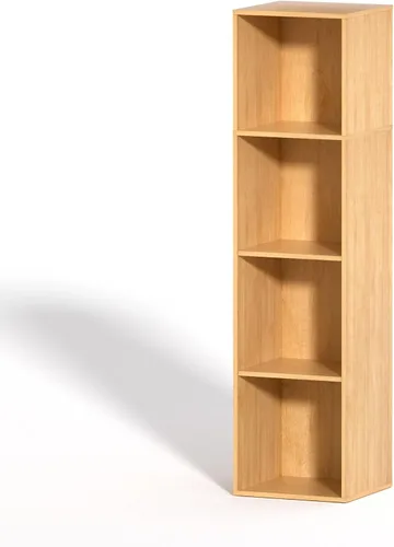 Miniatura 16 de Organizador de almacenamiento de 3 cubos, estantería baja de 3 niveles, organizador de almacenamiento independiente para oficina en casa, estante